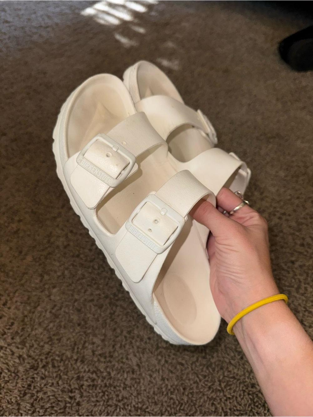 Women’s White Birkenstock Arizona EVA Sandals